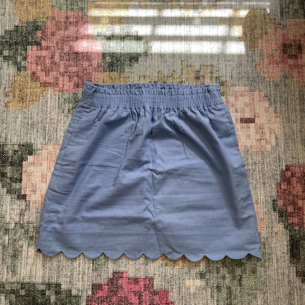 J Crew scalloped mini skirt